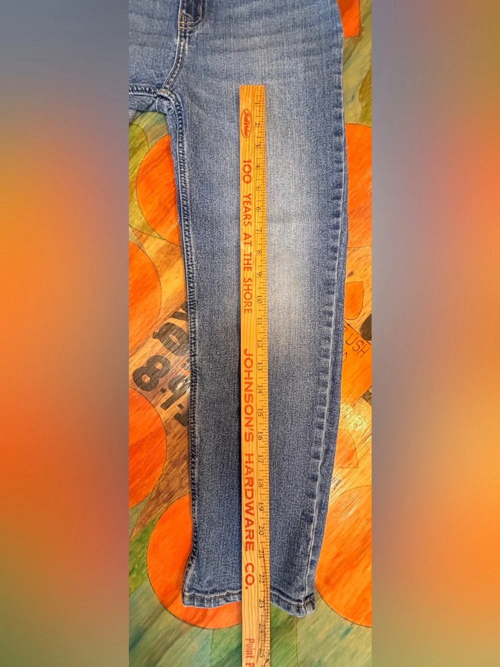 OshKosh B'gosh Jeans Boys Size 12R/12A Blue Straight Leg Adjustable Waist Pull O